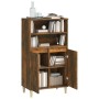 Tall smoked oak plywood sideboard 60x36x110 cm by vidaXL, Sideboards - Ref: Foro24-821225, Price: 75,99 €, Discount: %