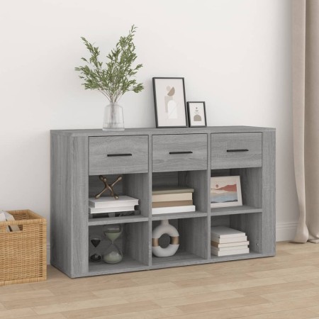 Aparador de madera contrachapada gris Sonoma 100x30x59,5 cm de vidaXL, Aparadores - Ref: Foro24-821010, Precio: 104,67 €, Des...