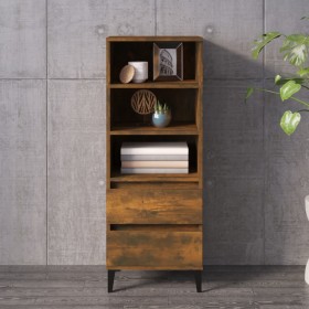 Tall smoked oak plywood sideboard 40x36x110 cm by vidaXL, Sideboards - Ref: Foro24-821249, Price: 59,99 €, Discount: %