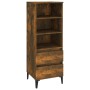 Eiche geräuchert Sperrholz hohe Anrichte 40x36x110 cm von vidaXL, Sideboards - Ref: Foro24-821249, Preis: 59,31 €, Rabatt: %