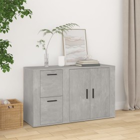 Concrete gray plywood sideboard 100x33x59.5 cm by vidaXL, Sideboards - Ref: Foro24-821000, Price: 99,37 €, Discount: %