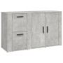 Aparador de madera contrachapada gris hormigón 100x33x59,5 cm de vidaXL, Aparadores - Ref: Foro24-821000, Precio: 103,52 €, D...