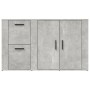 Aparador de madera contrachapada gris hormigón 100x33x59,5 cm de vidaXL, Aparadores - Ref: Foro24-821000, Precio: 103,52 €, D...