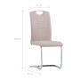 Cantilever dining chairs 6 pcs cappuccino synthetic leather by vidaXL, dining chairs - Ref: Foro24-278836, Price: 412,28 €, D...