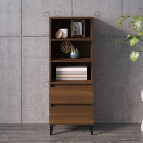 Tall brown oak plywood sideboard 40x36x110 cm by vidaXL, Sideboards - Ref: Foro24-821251, Price: 61,23 €, Discount: %