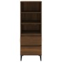 Aparador alto madera contrachapada roble marrón 40x36x110 cm de vidaXL, Aparadores - Ref: Foro24-821251, Precio: 61,13 €, Des...