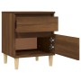 Brown oak bedside table 40x35x50 cm by vidaXL, Lockers and storage cabinets - Ref: Foro24-821840, Price: 45,12 €, Discount: %