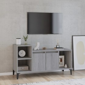 Sonoma gray plywood TV cabinet 100x35x55 cm by vidaXL, TV Furniture - Ref: Foro24-821186, Price: 67,22 €, Discount: %