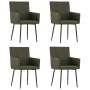 Dining chairs with armrests 4 units brown fabric by vidaXL, dining chairs - Ref: Foro24-279698, Price: 303,44 €, Discount: %