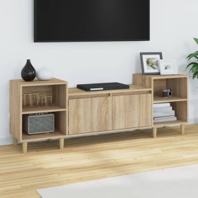 Sonoma oak plywood TV cabinet 160x35x55 cm by vidaXL, TV Furniture - Ref: Foro24-821191, Price: 89,01 €, Discount: %