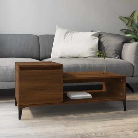 Brown oak plywood coffee table 100x50x45 cm by vidaXL, Coffee table - Ref: Foro24-821139, Price: 48,99 €, Discount: %