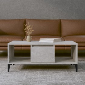 Plywood gray concrete coffee table 90x50x36.5 cm by vidaXL, Coffee table - Ref: Foro24-821072, Price: 47,26 €, Discount: %