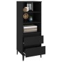 Tall black plywood sideboard 40x36x110 cm by vidaXL, Sideboards - Ref: Foro24-821245, Price: 80,24 €, Discount: %