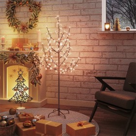 LED tree with cherry blossom 84 warm white LEDs 120 cm by vidaXL, Christmas trees - Ref: Foro24-345130, Price: 33,99 €, Disco...