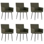 Dining chairs with armrests 6 units brown fabric by vidaXL, dining chairs - Ref: Foro24-279699, Price: 454,20 €, Discount: %