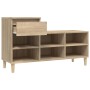 Mueble zapatero madera contrachapada roble Sonoma 102x36x60 cm de vidaXL, Zapateros y organizadores de calzado - Ref: Foro24-...