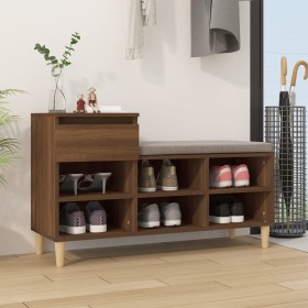 Brown oak plywood shoe cabinet 102x36x60 cm by vidaXL, Shoe racks and shoe organizers - Ref: Foro24-821211, Price: 62,25 €, D...