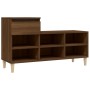 Mueble zapatero madera contrachapada roble marrón 102x36x60 cm de vidaXL, Zapateros y organizadores de calzado - Ref: Foro24-...