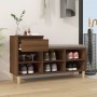 Mueble zapatero madera contrachapada roble marrón 102x36x60 cm de vidaXL, Zapateros y organizadores de calzado - Ref: Foro24-...