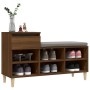 Mueble zapatero madera contrachapada roble marrón 102x36x60 cm de vidaXL, Zapateros y organizadores de calzado - Ref: Foro24-...