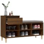 Mueble zapatero madera contrachapada roble marrón 102x36x60 cm de vidaXL, Zapateros y organizadores de calzado - Ref: Foro24-...