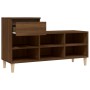 Mueble zapatero madera contrachapada roble marrón 102x36x60 cm de vidaXL, Zapateros y organizadores de calzado - Ref: Foro24-...