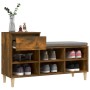 Mueble zapatero madera contrachapada roble ahumado 102x36x60 cm de vidaXL, Zapateros y organizadores de calzado - Ref: Foro24...