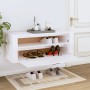 Glossy white plywood wall shoe rack cabinet 100x35x38 cm by vidaXL, Shoe racks and shoe organizers - Ref: Foro24-821022, Pric...