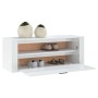 Glossy white plywood wall shoe rack cabinet 100x35x38 cm by vidaXL, Shoe racks and shoe organizers - Ref: Foro24-821022, Pric...