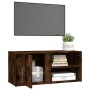 Mueble para TV madera contrachapada roble ahumado 80x31,5x36 cm de vidaXL, Muebles TV - Ref: Foro24-819446, Precio: 41,58 €, ...