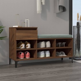 Plywood oak brown shoe cabinet 102x36x60 cm by vidaXL, Shoe racks and shoe organizers - Ref: Foro24-821219, Price: 50,92 €, D...