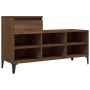 Mueble zapatero madera contrachapada roble marrón 102x36x60 cm de vidaXL, Zapateros y organizadores de calzado - Ref: Foro24-...