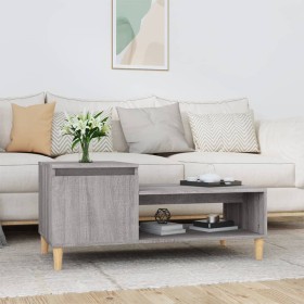 Mesa de centro madera contrachapada gris Sonoma 100x50x45 cm de vidaXL, Mesas de centro - Ref: Foro24-821130, Precio: 52,76 €...