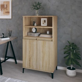 Tall plywood oak-colored sideboard 60x36x110 cm by vidaXL, Sideboards - Ref: Foro24-821231, Price: 99,15 €, Discount: %