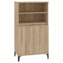 Aparador alto madera contrachapada color roble 60x36x110 cm de vidaXL, Aparadores - Ref: Foro24-821231, Precio: 100,21 €, Des...