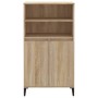 Aparador alto madera contrachapada color roble 60x36x110 cm de vidaXL, Aparadores - Ref: Foro24-821231, Precio: 100,21 €, Des...