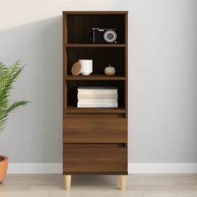 Tall brown oak plywood sideboard 40x36x110 cm by vidaXL, Sideboards - Ref: Foro24-821243, Price: 60,99 €, Discount: %