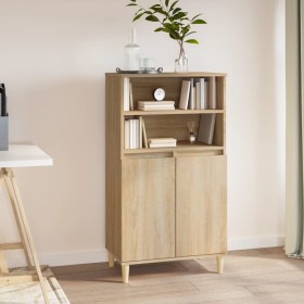 High oak-colored plywood sideboard 60x36x110 cm by vidaXL, Sideboards - Ref: Foro24-821223, Price: 70,99 €, Discount: %