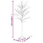 Abedul artificial blanco con 128 LED blanco cálido 220 cm de vidaXL, Arboles de navidad - Ref: Foro24-345145, Precio: 66,94 €...