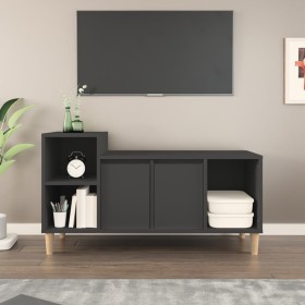 Black plywood TV cabinet 100x35x55 cm by vidaXL, TV Furniture - Ref: Foro24-821173, Price: 52,76 €, Discount: %