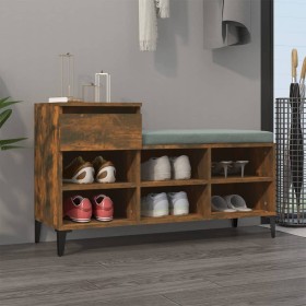 Smoked oak plywood shoe cabinet 102x36x60 cm by vidaXL, Shoe racks and shoe organizers - Ref: Foro24-821217, Price: 81,99 €, ...