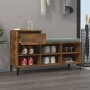 Mueble zapatero madera contrachapada roble ahumado 102x36x60 cm de vidaXL, Zapateros y organizadores de calzado - Ref: Foro24...