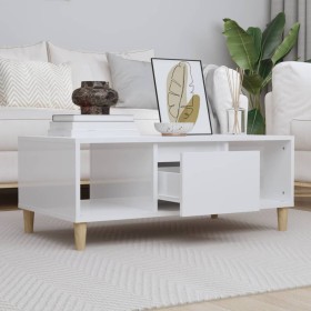 Couchtisch aus glänzend weißem Sperrholz, 90 x 50 x 36,5 cm von vidaXL, Couchtisch - Ref: Foro24-821062, Preis: 50,99 €, Raba...