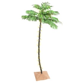 Palmera artificial con 96 LED blanco cálido 180 cm de vidaXL, Arboles de navidad - Ref: Foro24-345138, Precio: 64,67 €, Descu...