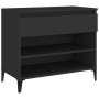 Shoe cabinet made of black plywood wood 70x36x60 cm by vidaXL, Shoe racks and shoe organizers - Ref: Foro24-819765, Price: 78...