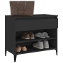 Shoe cabinet made of black plywood wood 70x36x60 cm by vidaXL, Shoe racks and shoe organizers - Ref: Foro24-819765, Price: 78...