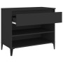 Shoe cabinet made of black plywood wood 70x36x60 cm by vidaXL, Shoe racks and shoe organizers - Ref: Foro24-819765, Price: 78...