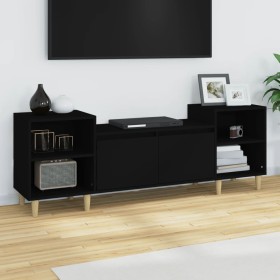 TV stand made of black plywood 160x35x55 cm by vidaXL, TV Furniture - Ref: Foro24-821189, Price: 88,12 €, Discount: %