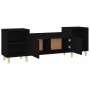 TV stand made of black plywood 160x35x55 cm by vidaXL, TV Furniture - Ref: Foro24-821189, Price: 88,03 €, Discount: %