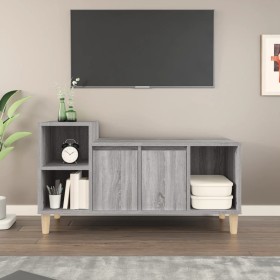 Sonoma gray plywood TV cabinet 100x35x55 cm by vidaXL, TV Furniture - Ref: Foro24-821178, Price: 60,61 €, Discount: %